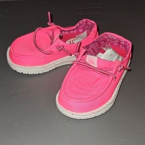 Hey Dude Kids Vibrant Pink Moccasins